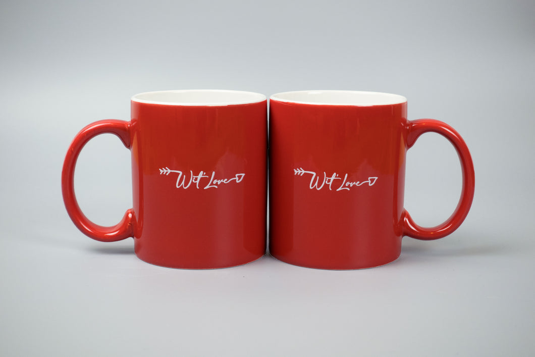 WIT' LOVE SCRIPT LOGO MUG (SET OF 2)